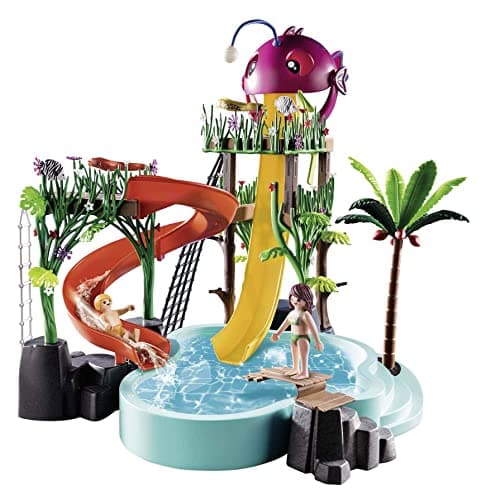 Image of Playmobil 70609 Family Fun Aqua Park Water Park with Slides