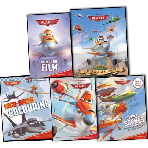 Image of Disney Planes 5 Books Collection Pack Set RRP: £26.95 (Disney Planes Sticker Scene, Magical story with Lenticular, Book of the Film, High-speed Colouring Book, Disney Padded Classic Storybook)