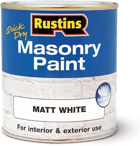 Image of ASA® Rustins Masonry Quick Dry Paint for Interior & Exterior Use White 500ml