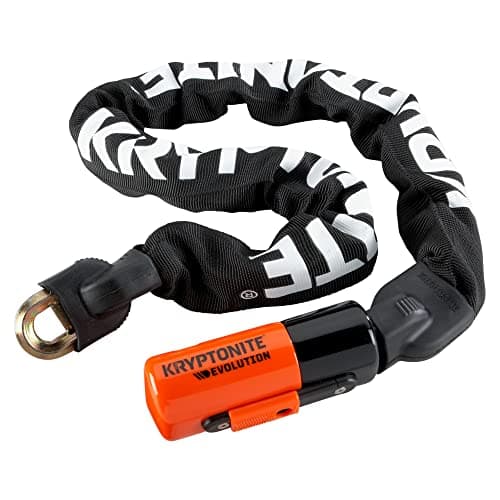 Image of Kryptonite Evolution Mini Bike Chain Lock, 3 Feet Long 10mm Steel Chain Heavy Duty Anti-Theft Sold Secure Gold Bicycle Chain Lock with Keys for Bike, Motorcycle, Scooter, Bicycle, Door, Gate, Fence