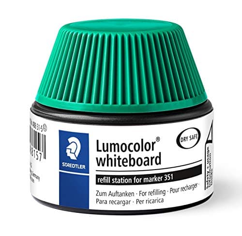 Image of STAEDTLER 488 51-5 Lumocolor Refill Station for Lumocolor Whiteboard Marker 351 - Green Ink (1 x 15ml Refill Station)