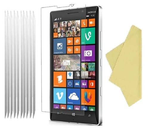 Image of TeKKno® 10x Clear Plastic PET LCD Screen Protector Cover Guards for Nokia LUMIA 930