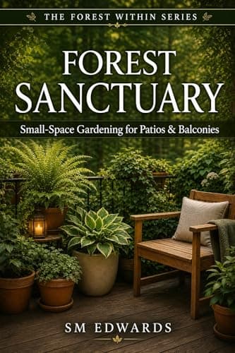 Image of Forest Sanctuary on the Patio/Balcony: A Canadian Small-Space Gardening Guide to Create a Lush Outdoor Retreat With the Best Container Plants, Layouts, and Easy-Care Tips (THE FOREST WITHIN Book 5)