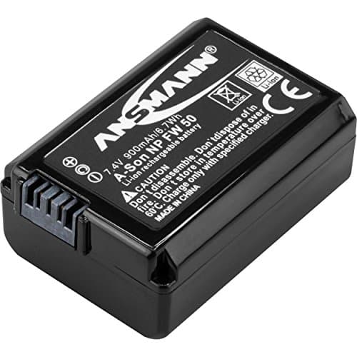 Image of ANSMANN Li-Ion 7.4V Camera Battery Replacement For NP-FW 50 [Pack of 1] Compatible with Sony & Hasselblad Cameras Including Sony Alpha 33, NEX 3, Hasselblad Lunar & Many More - 5 Year Warranty