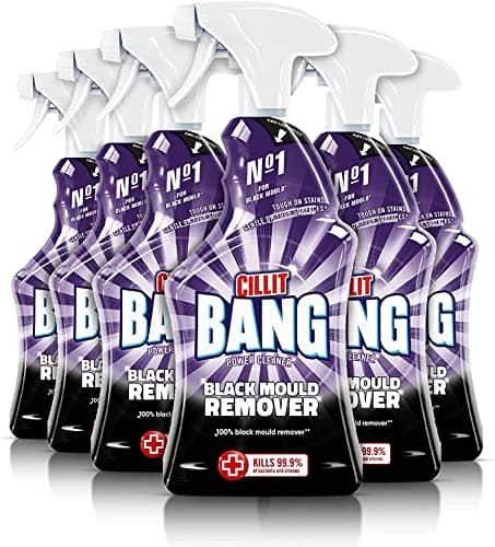 Image of Cilit Bang Power Cleaner Black Mould Remover Spray - Removes Mildew and Dirt Pack of 6 (750ml each) Packagin may vary