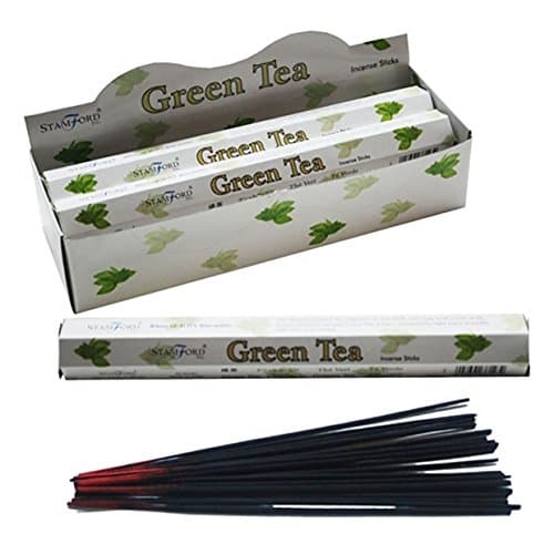 Image of STAMFORD INC. 37143 Green Tea Incense Sticks, 20 Sticks x 6 Packs