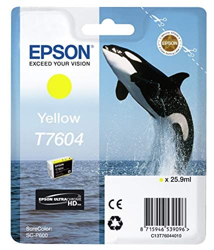 Image of Epson Killer Whale T7604 Ink Cartridge, Yellow, Genuine