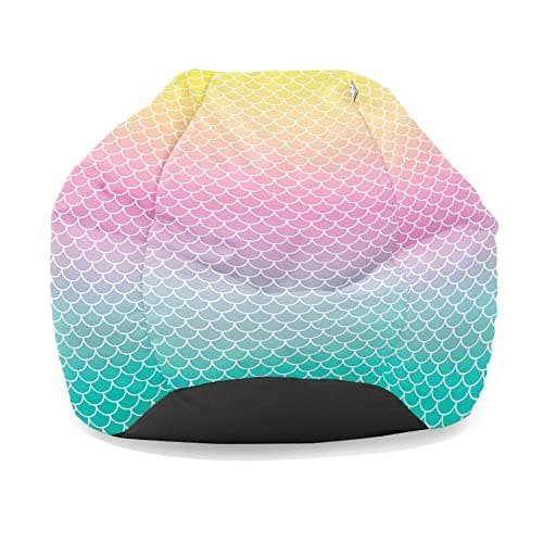 Image of rucomfy Beanbags Mermaid Ombre Kids Classic Bean Bag, Comfortable Home and Bed Room Chair, Pre-Filled, Durable & Machine Washable - 65 x 85cm (Beanbag Only)