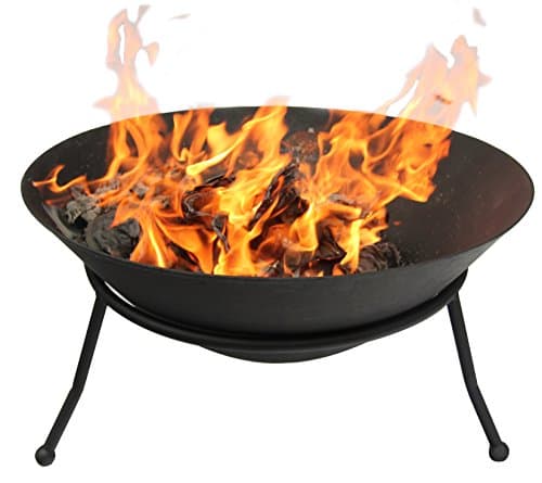 Image of Gardeco EMRYS-60 60 cm Diameter Emrys Cast Iron Fire Bowl - Black