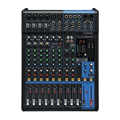 Image of Yamaha MG12XU Mixing Console - Compact mixer with 12 input channels, SPX digital effects, USB audio functions and D-PRE mic preamps