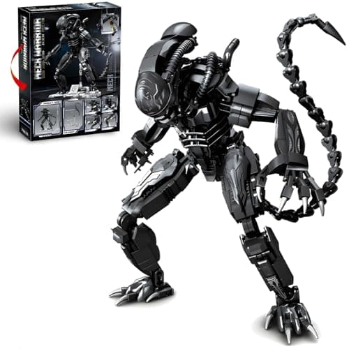 Image of Ebortsin Xenomorph Building Set, Xenomorph Action Figures Building Set for Adults with Support Base, Cool Alien Model Home Decor, Horror Gifts for Fans Friends Birthday Christmas, 1011 PCS