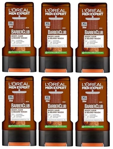 Image of L'Oréal Men Expert Barber Club Body, Hair & Beard Wash 6x300ml