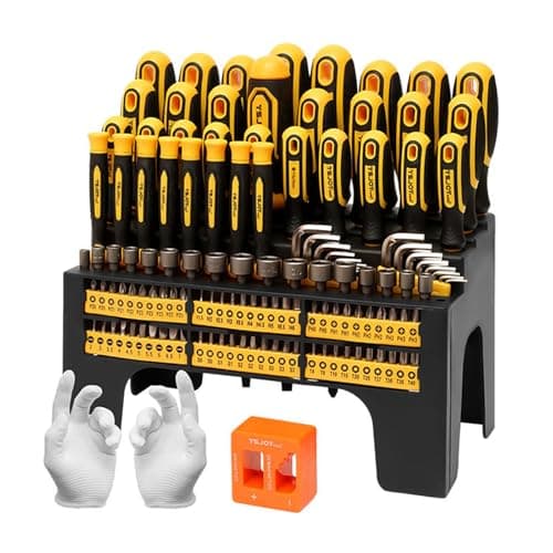 Image of Screwdriver Set Magnetic 131Pcs with Ratchet Handle & Storage Rack, Precision Electrician Tool Kit for Home DIY Electronics Watch Laptop Repair CR-V Steel Bits with Magnetiser Demagnetiser