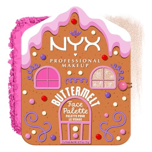 Image of NYX Professional Makeup Giftset Buttermelt Face Palette, Blush & Highlighter Duo For Light to Medium Tones, Up to 12HR Radiant Wear, Blendable Formulas for a Natural Glow, Vegan & Cruelty-Free 1 count