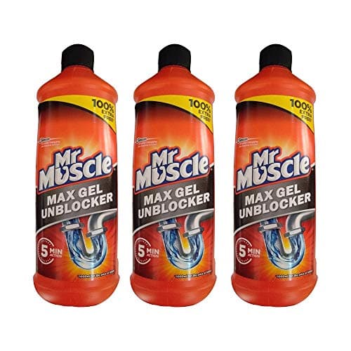 Image of Mr Muscle For Kitchen & Bathroom Sink Cleaner Drain Gel 500ml (Pack of 3)