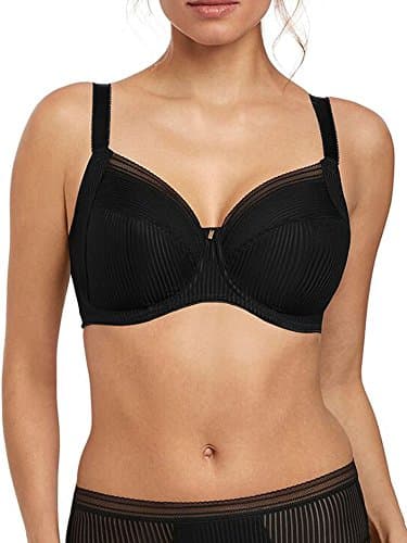 Image of Fantasie Women's Fusion Underwire Full Cup Side Support Bra Coverage, Black, UK 34E