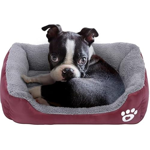 Image of powerking Dog Bed,Waterproof Pet Mat Pad and Sleeping Cushion For Kitty Cat and Small Puppy Dog,Soft and Washable(Red)