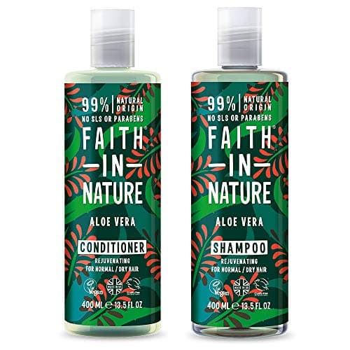 Image of Faith In Nature Aloe Vera Shampoo 400ml & Conditioner 400ml Duo