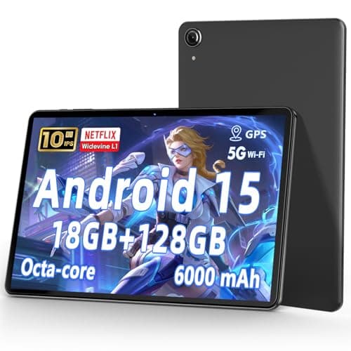 Image of Aobante 10-Inch Android 15 Tablet: 18 GB RAM + 128 GB ROM (Expandable Up To 1 TB), Octa-Core Processor, 1280×800 HD IPS Display, 6000 mAh Battery, Dual 5 MP + 8 MP Camera, WiFi 6, Gemini AI