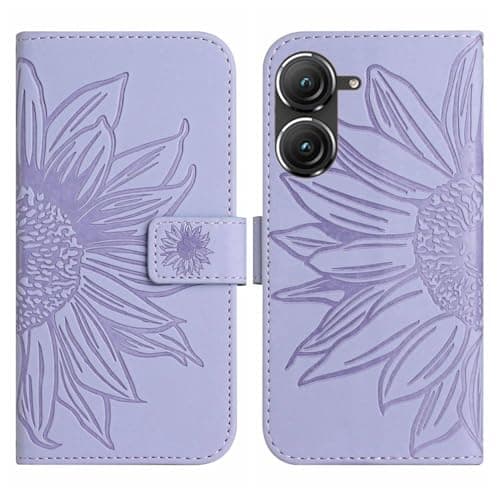 Image of Rfvzubemok Compatible with Asus Zenfone 9 5G Cover,Compatible with Asus Zenfone 9 5G Flip Kickstand Card Slots Magnetic Closure Phone Case Purple
