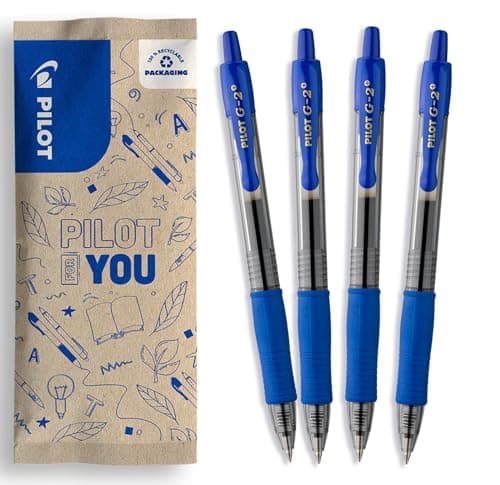 Image of PILOT - Pack of 4 G2 0,7 - Gel Ink Roller Ball Pen - Medium - Blue