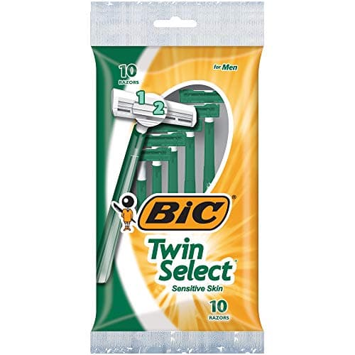 Image of BIC Twin Select, Sensitive Skin, Disposable Shaver for Men, 10-Count