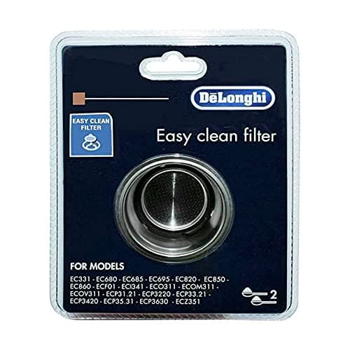 Image of Anakel Home Easy Clean Coffee Filter 7313288199 Compatible with DeLonghi EC680, EC685, EC860 and ECP | Stainless Steel, 2 Capacity Cups
