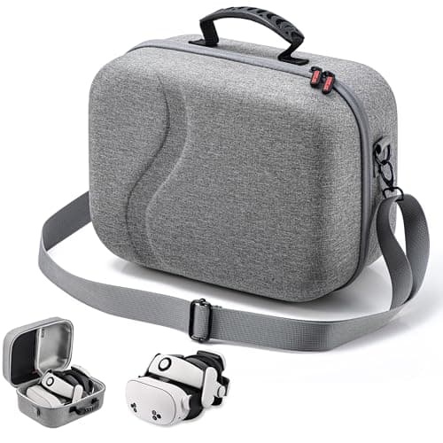 Image of DEVASO Large Carrying Case for Meta Quest 3S/Quest 3, Hard Travel Case for BOBOVR S3 Pro/Kiwi Design Battery Head Strap, Controllers and Other Accessories, Carry Case for Oculus Quest 3S/3, Gray