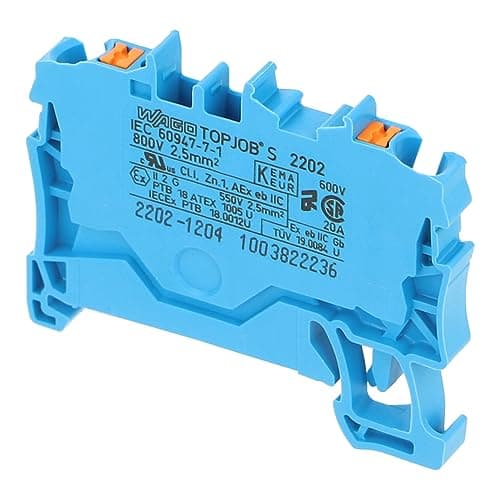 Image of 2202-1204 | WAGO 2-CONDUCTOR THROUGH TERMINAL BLOCK WITH PUSH-BUTTON 2.5 MM², BLUE