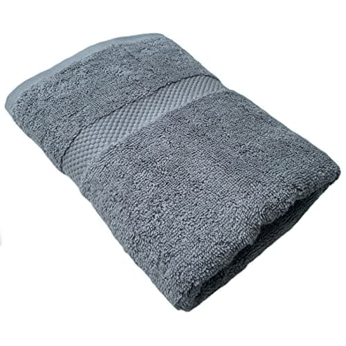 Image of Sue Rossi 100% Egyptian Cotton Towels Premium 600 GSM Thick, Plush & Soft Highly Absorbent, Quick Dry Home Or Hotel Bathroom Towel Lint Free (Face Cloth Flannel, Silver Grey)