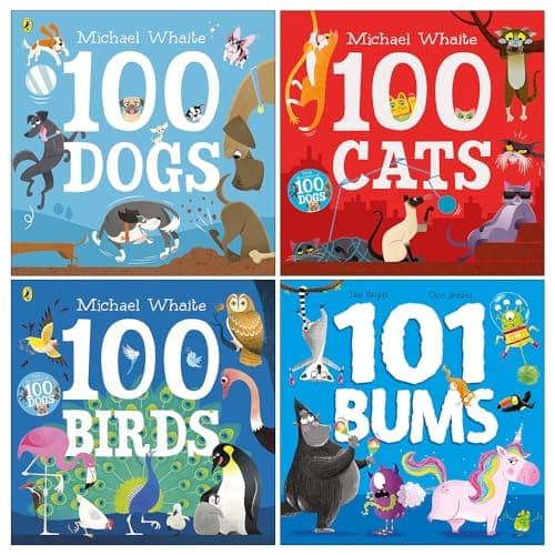 Image of 100 Dogs, 100 Cats, 100 Birds & 101 Bums 4 Books Collection Set