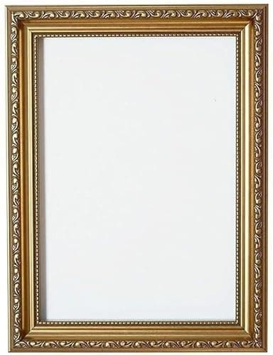 Image of Ornate gold picture frame for 6x4 inch Picture | Photo frame for wall hanging and tabletop | Perfect for Posters, Artwork and Jigsaw Puzzles.