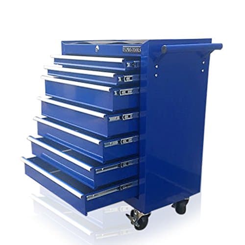 Image of US PRO BLUE TOOLS AFFORDABLE STEEL CHEST TOOL BOX ROLLER CABINET 7 DRAWERS