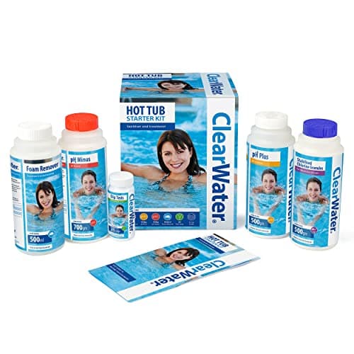Image of Clearwater Hot Tub Chemical Starter Kit, Includes Chlorine Granules and Dip Test Strips