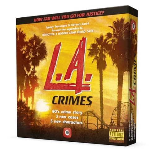 Image of Portal Games | Detective: A Modern Crime Board Game – L.A. Crimes | Narrative Crime Board Game Expansion, Campaign Scenarios, Cooperative Investigation | 1–5 Players | 120–180 Minutes