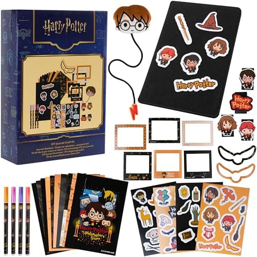 Image of Get Trend Harry Potter Scrapbook Kit for Kids DIY Journal Craft Set with Notebook Stickers Pens Bookmarks Patches Hogwarts Art Supplies Gifts for Kids (Multi Harry Potter)