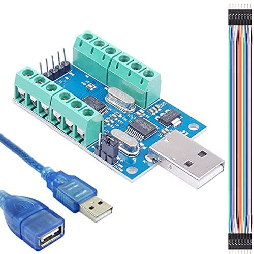 Image of Youmile USB Acquisition Module Data Acquisition Module STM32 10-Channel 12-Bit UART Communication ADC Module,with USB extension cable,15PIN cables Applied to MCU