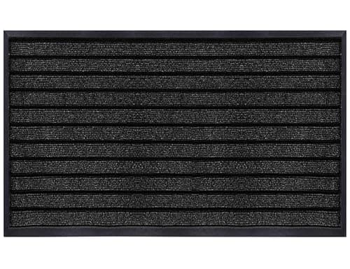 Image of Hafaa Indoor & Outdoor Black Door Mat 40x60 cm Non Slip Water Absorbent Rubber Mat Heavy Duty Floor Mats