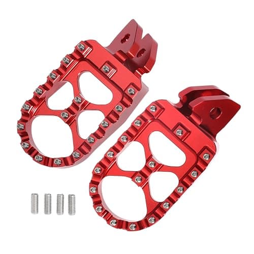 Image of Kicofyee Motorcycle Foot Pegs - Dirt Bike Foot Rest For Sur Ron Light Bee S/X, Segway X260 X160, Talaria Sting MX3 MX4 - Red