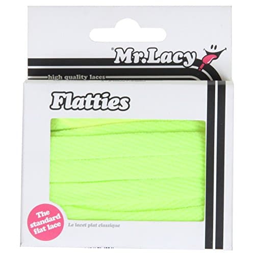 Image of Mr Lacy Shoelaces - Flatties Neon Lime Yellow