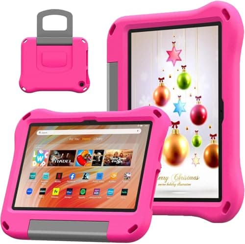 Image of Amazon Fire HD 10 tablet Case for Kids(11th/13th Generation, 2021/2023 Release),Lightweight Shockproof Kid-Proof with Stand for Amazon Kindle Fire HD 10/Plus/Kids/Pro Tablet,Rose