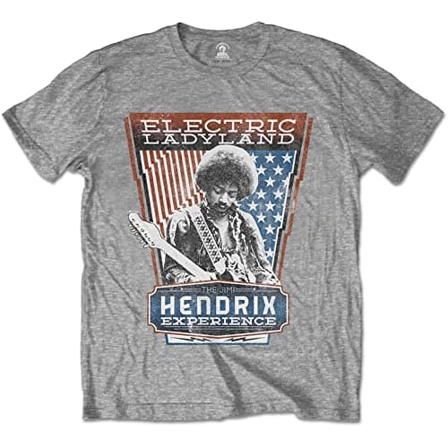 Image of Rockoff Trade Men's Jimi Hendrix Electric Ladyland T - Shirt, Grey (Grey Grey), Large