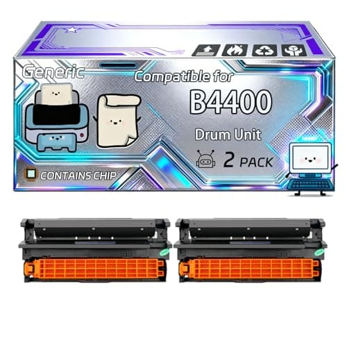 Image of B4400 Drum Unit Compatible for Okidata OKI B4400 B4600 Printers, With Chip, 15000 Pages, Vibrant Colours (2-Pack Black)