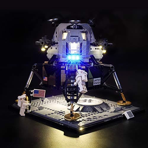 Image of GEAMENT Blocks Light Kit for Creator Expert NASA Apollo 11 Lunar Lander - Compatible with LEGO 10266 Model (Building Set Not Included)
