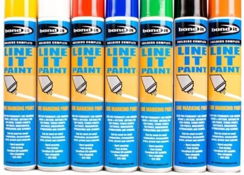 Image of 12 X Survey Line Marker Marking Spray Paint 750ml - Blue Permanent