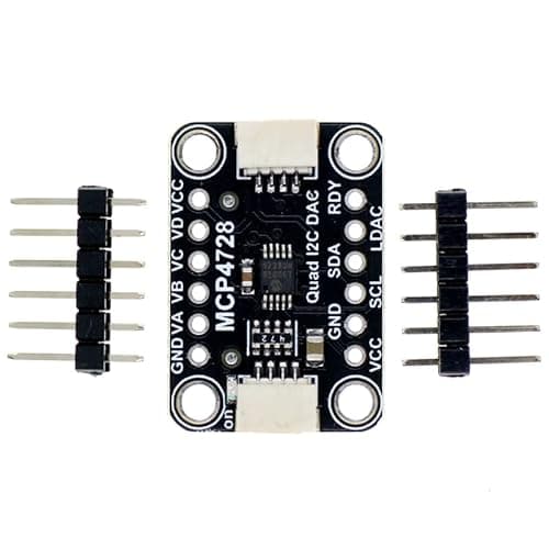 Image of Quad DAC Module, 4CH 12 Bit DAC Development Board DC 2.7V-5.5V Digital-to-Analog Converter Module with EEPROM