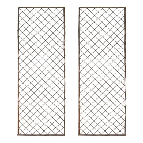 Image of Willow Trellis Panel for Climbing Plants – Garden Support for Walls, Fences & Raised Beds – Natural Woven Willow – 120cm x 45cm – Pack of 2/3 (Pack of 2)
