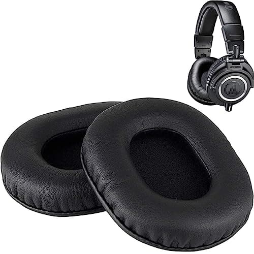 Image of M50X Ear Pads Cushions Replacement Compatible with Audio Technica ATH M50X M50XBT M50RD M40X M30X M20X MSR7 SX1 Monitor Headphones,Ear Muffs Memory Foam Earpads