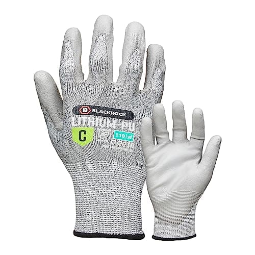 Image of Blackrock Lithium PU Cut Resistant Level C Gloves, Work Safety Gloves Men Women, Wood Carving, Slash and Knife Resistant, Working, Warehouse, Grip - Size 10/XL