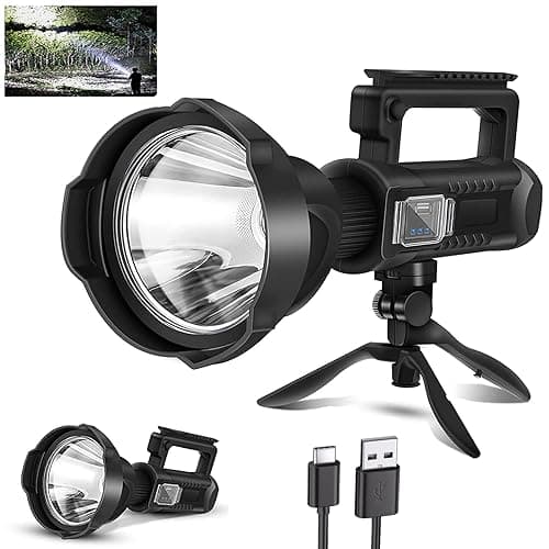 Image of Sogidon Rechargeable Spotlight, High Lumens Led Spot Lights Outdoor Handheld Super Bright Long Range Powerful Flashlight (XL)